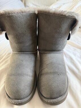 UGG Gray Short Shearling Boots